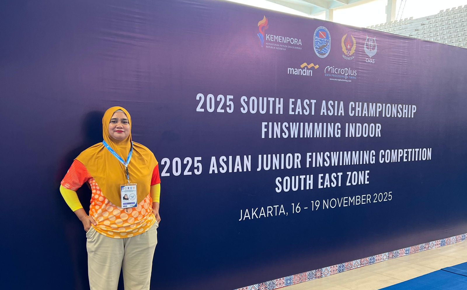 Universitas Bung Hatta Lecturer Officiates International Finswimming Championships
