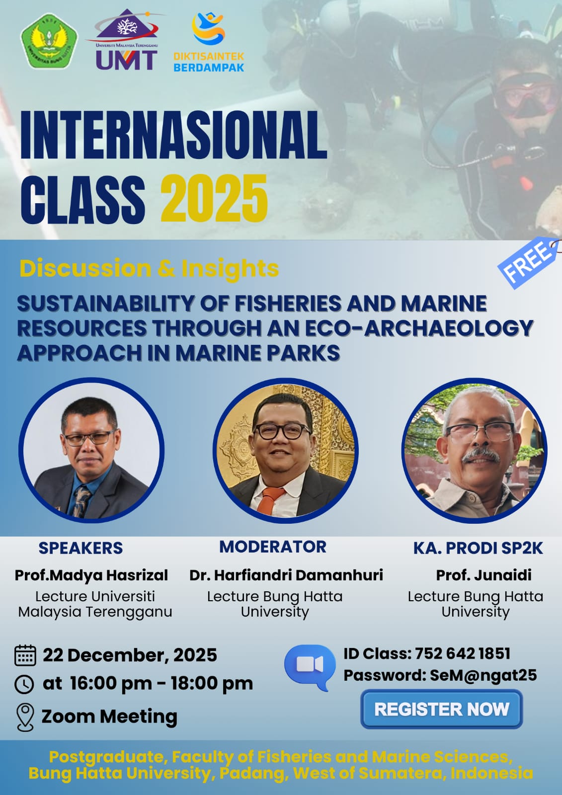 Universitas Bung Hatta and UMT Strengthen Marine Conservation through International Lecture Series